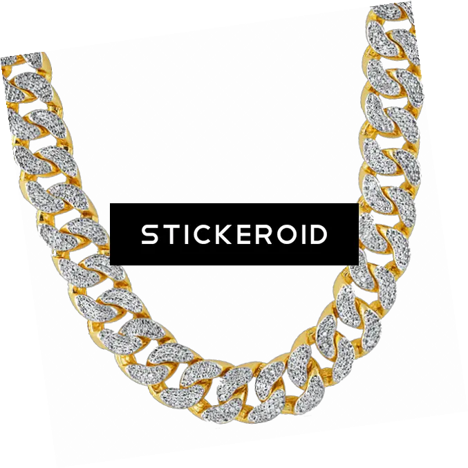  Download Thug Life Gold Chain Diamonds Buy Gold Cuban Gangster Gold Chain Transparent Background Png Thug Life Chain Png