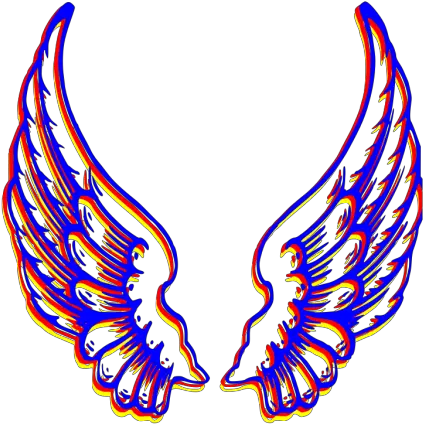  Colored Wings Png Svg Clip Art For Web Color Drawing Of Wings Sheep With Wings Icon