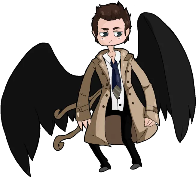  Download Castiel Drawing Sad Cartoon Png Sad Transparent