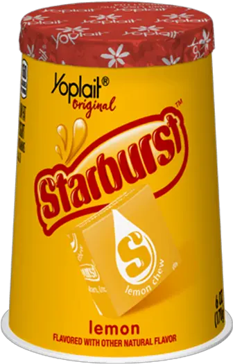  Yoplait Starburst Lemon Yogurt Cylinder Png Hy Vee Logos