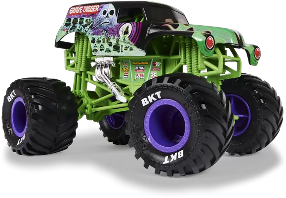  124 Grave Digger Purple Synthetic Rubber Png Monster Jam Logo Png