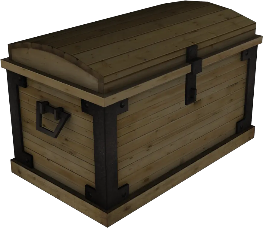  Low Poly Treasure Chest 3d Model 3d Treasure Chest Transparent Png Treasure Chest Transparent