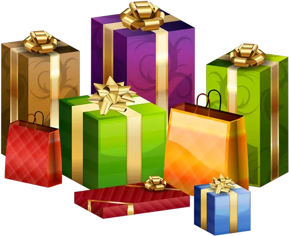  Wrapped Christmas Presents Png Free Christmas Gift Wrapped Png Presents Png