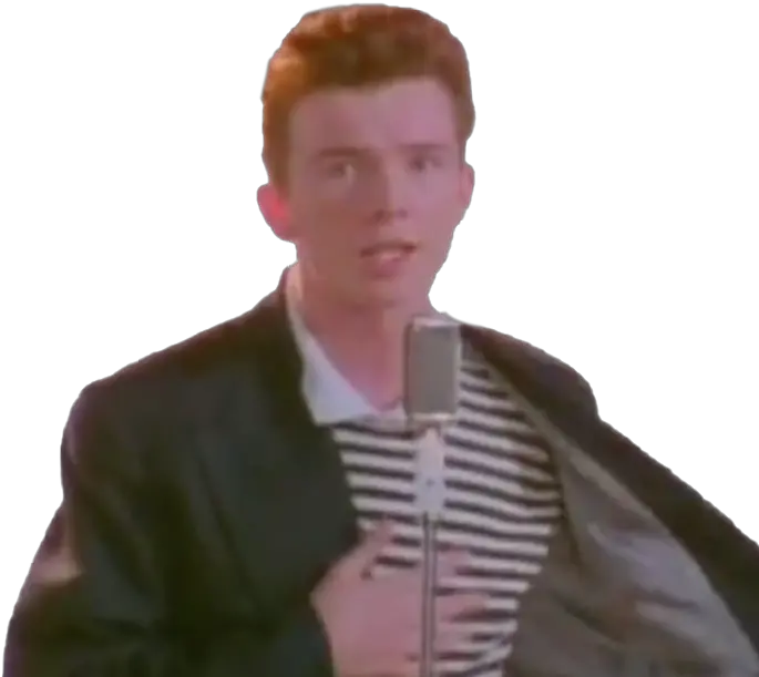  Rickrolling Png Transparent Image Rick Roll Transparent Rick Transparent