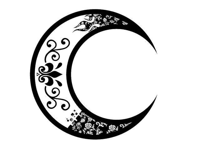  Download Ornated Moon Crescent Crescent Moon Design Png Crescent Moon Png Transparent