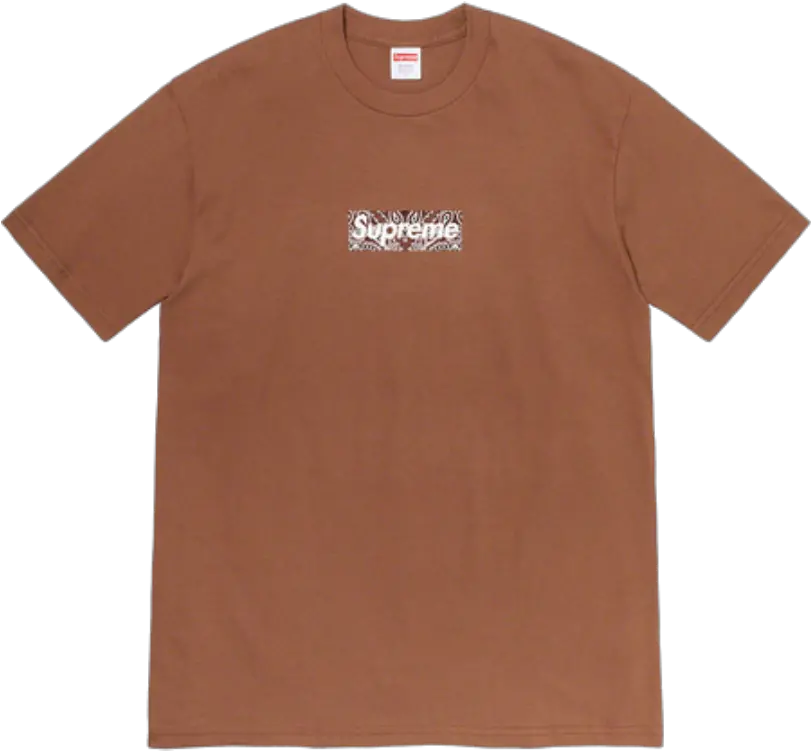  Supreme Bandana Box Logo Tee Brown Supreme Social Tee Red Png Supreme Logo Wallpaper