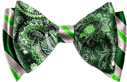  Green Bowtie Transparent Png Clipart Paisley Bow Tie Png