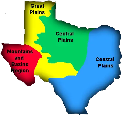  Texas Regions Franklin Four Regions Of Texas Png Texas Map Png