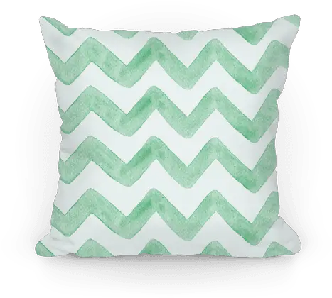  Green Watercolor Chevron Pattern Pillows Lookhuman Cushion Png Chevron Pattern Png