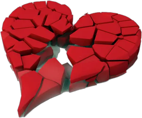  Fragmented Broken Heart Transparent Png Stickpng Broken Heart 3d Png Heart Png Images With Transparent Background