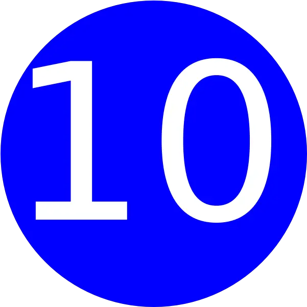  Number 10 Blue Background Clip Art Vector Dot Png Number 10 Png