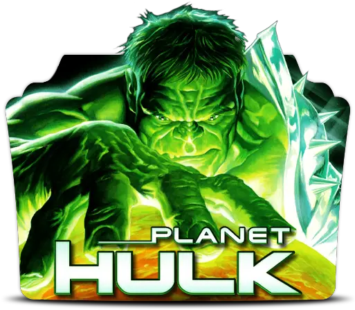  Planet Hulk 2010 Folder Icon Designbust Planeta Hulk Dvd Cover Png Hulk Icon