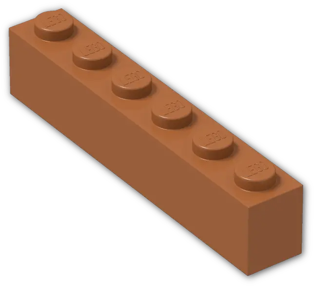  10 New Lego Brick 1 X 6 Dark Orange Chocolate Bar Png Lego Brick Png