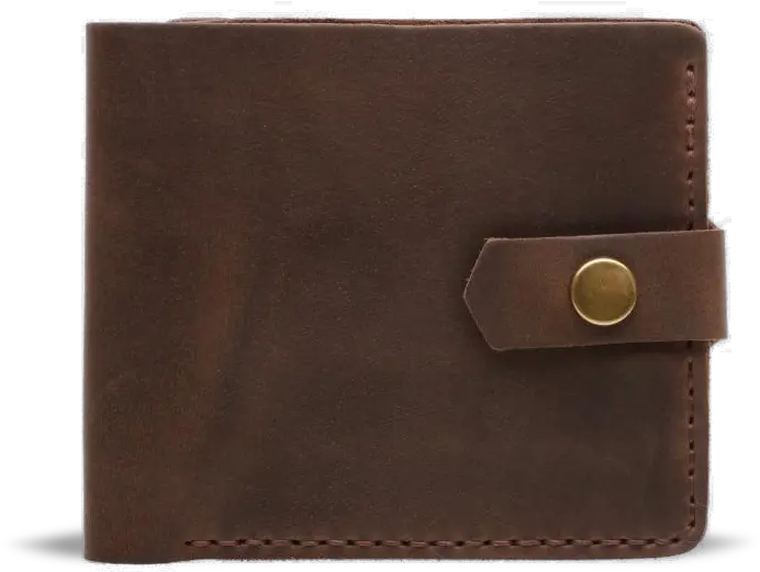  Handmade Bifold Leather Wallet Dark Solid Png Wallet Png