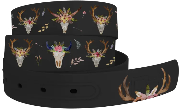  Cow Skull Belt By C4 Belt Png Cow Skull Png