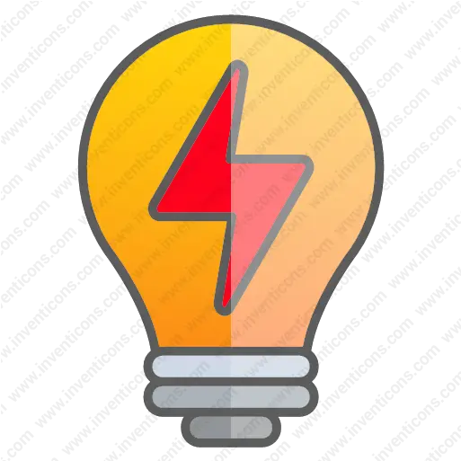  Download Lightning Vector Icon Inventicons Incandescent Light Bulb Png Lightning Icon Png