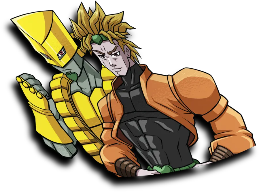  Dio Brando Half Peeker Sticker Illustration Png Dio Brando Png