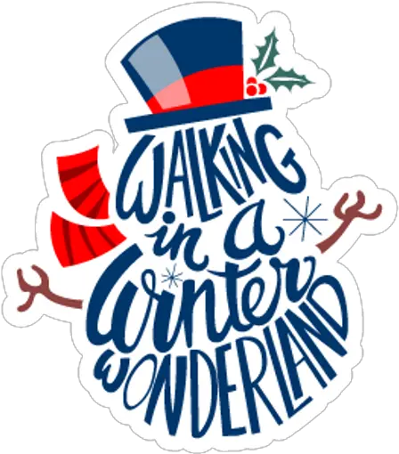  Walking In A Winter Wonderland Snowman Sticker Sticker Mania Language Png Winter Wonderland Png