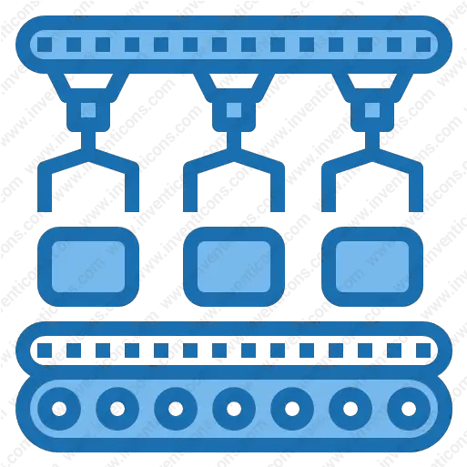  Download Robot Arm Vector Icon Inventicons Blue Manufacturing Icon Png Robot Arm Png