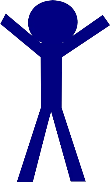  Person Standing With Hands Up Clipart Blue Stick Figure Png Stick Person Png