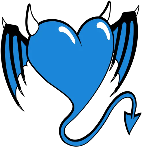  Blue Devil Hearts Png Devil Tail Png