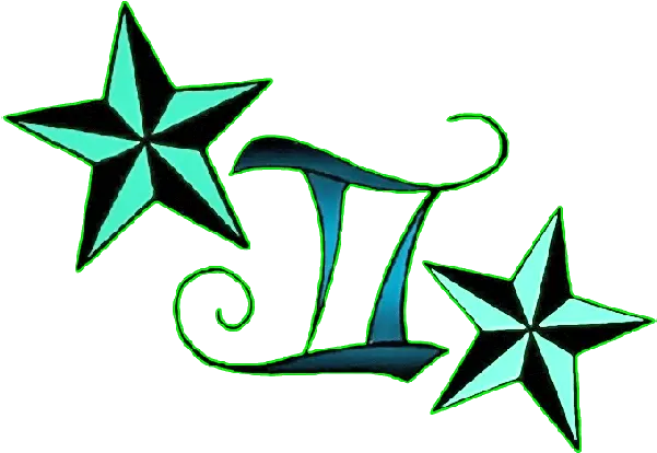  Download Hd Cool Gemini Zodiac Sign With Nautical Stars Cool Gemini Sign Png Nautical Star Png
