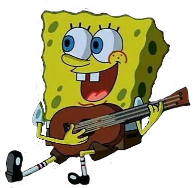  Download Spongebob Campfire Songfreetoedit Spongebob Sponge Bob With Guitar Png Campfire Png