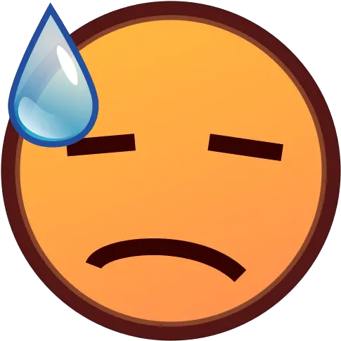  Face With Cold Sweat Emoji For Facebook Png