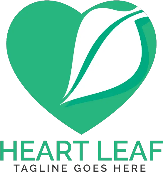  Heart Leaf Logo Design Heart Png Leaf Logo