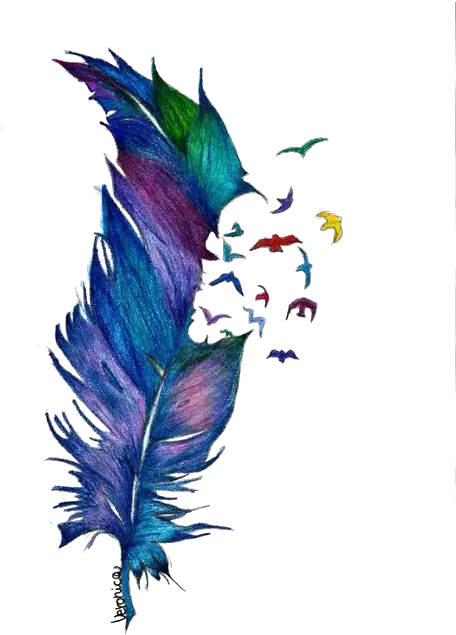  Watercolor Painting Tumblr Tattoo Feather Watercolor Png Feather Transparent Background