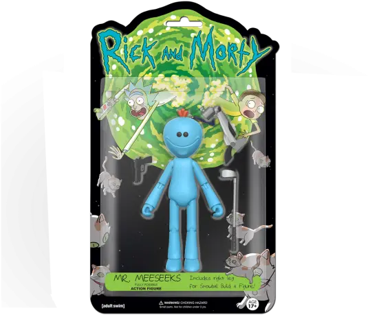  Download Mr Meeseeks Action Figure Png Image With No Rick And Morty Mr Meeseeks Toy Mr Meeseeks Png