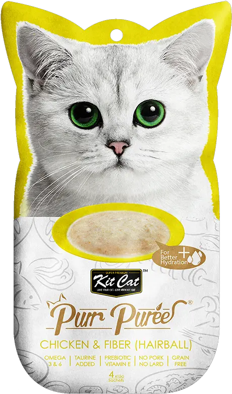  Kit Cat Kit Cat Purr Puree Chicken U0026 Fiber Hariball Control Cat Treat Png Kit Kat Icon Pack