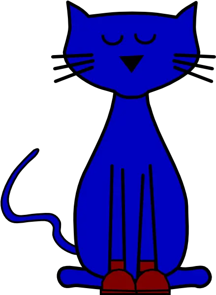  Png Svg Black And White Cat Red Clip Art Pete The Cat Png