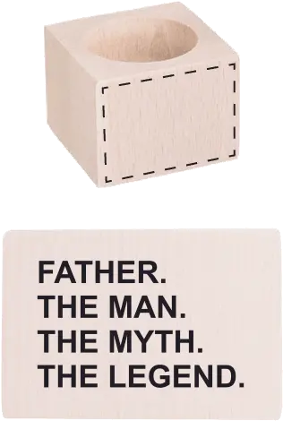  Wooden Candle Holder 1 Piece With Printing Father The Man Richard Language College Png Piece Of Wood Png