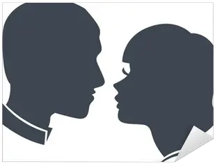  Man And Woman Face Silhouette Sticker U2022 Pixers We Live To Change Silhouette Png Face Silhouette Png