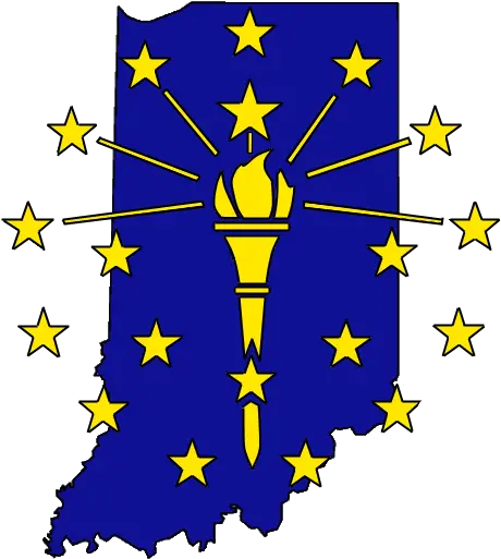  Fileindiana With Torch Star Logopng Wikimedia Commons Indiana State Flag Png Torch Png