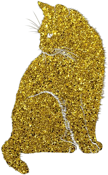  Cat Kitten Golden Glitter Free Image On Pixabay Fish Png Glitter Png