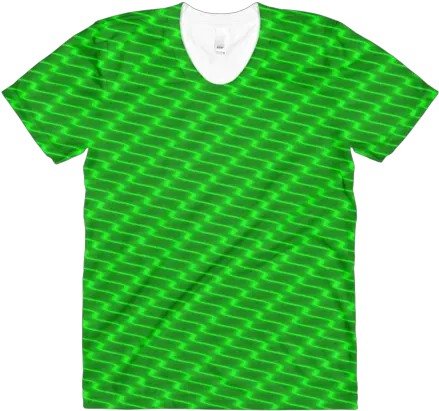  Download Hd Neon Wavy Lines Green Womenu0027s Crew Neck T Shirt Shirt Png Wavy Lines Png