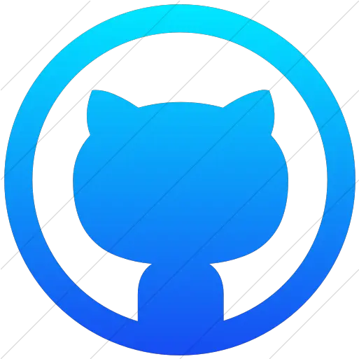  Iconsetc Simple Ios Blue Gradient Socialmedia Github Icon Github Png Github Logo Transparent