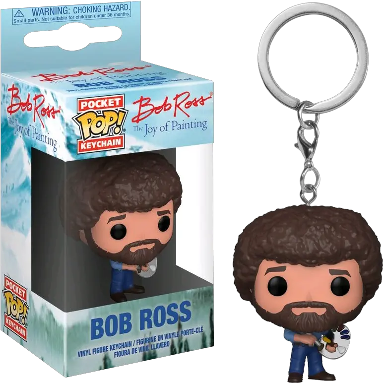  Keychain New Funko Joy Of Painting Bob Ross Pocket Pop Antioquia La Mas Educada Png Bob Ross Png