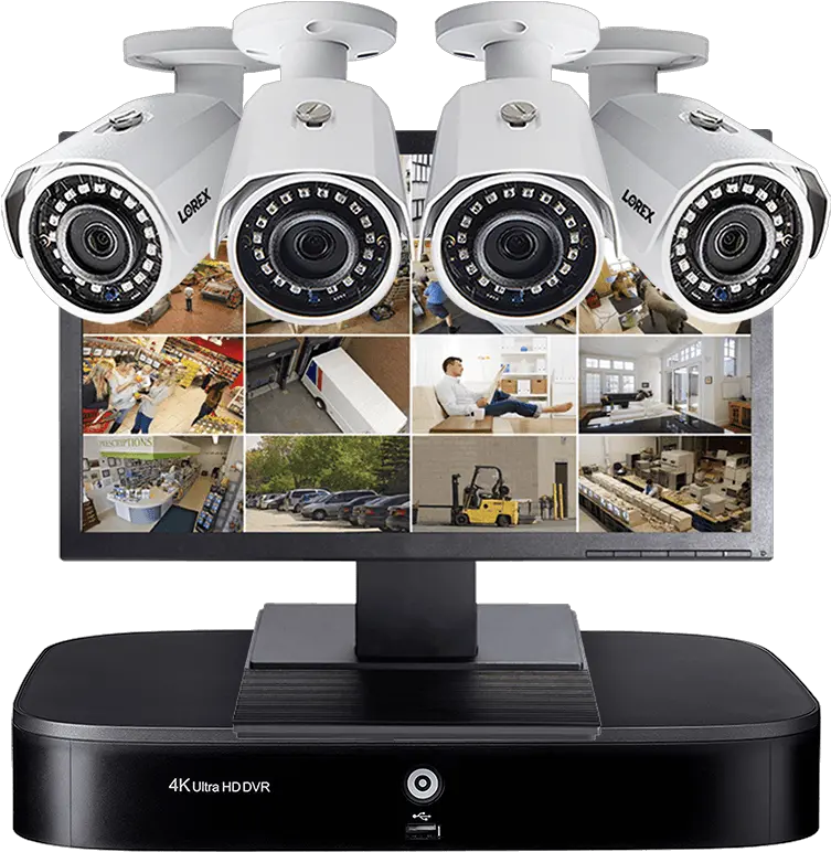  Complete Security Camera System With 8 Channel 4k Dvr Four Electronics Brand Png Acer Tablet Setting For Time Out Icon