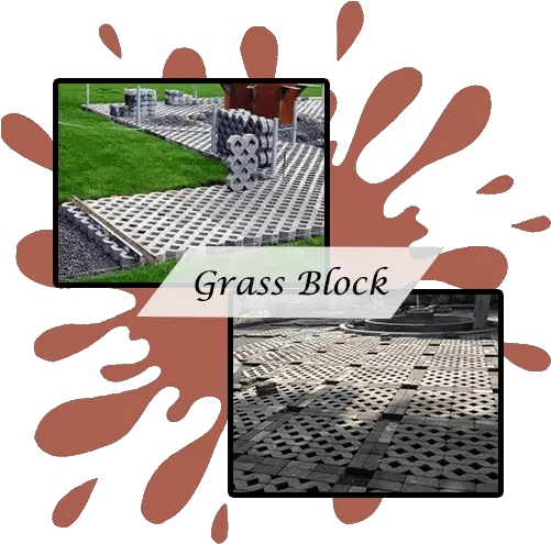  Grass Block U2013 Dunia Paving Rabcon Mud Splatter Silhouette Png Grass Block Png