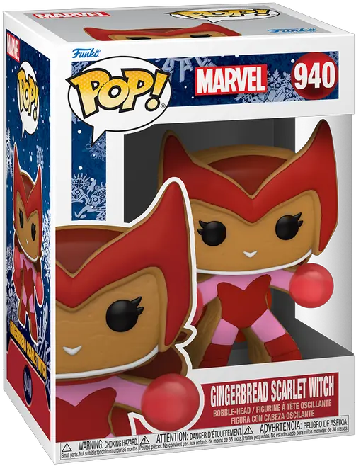  Funko Pop Marvel For Sale Krakenu0027s Collection Gingerbread Scarlet Witch Funko Pop Png Marvel Icon Action Figures