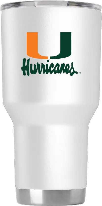  Miami Hurricanes Vault U 30 Oz Tumbler White Tumbler Png Miami Hurricanes Logo Png