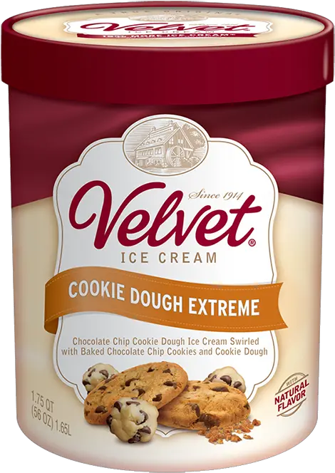  Premium Cookie Dough Extreme Velvet Ice Cream Velvet Raspberry Ice Cream Png Chocolate Chip Cookie Png