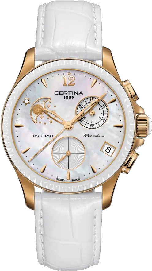  Download Ds First Lady Chronograph Moon Phase Certina Ds Certina Moon Phase Watch Women Png Moon Phases Png