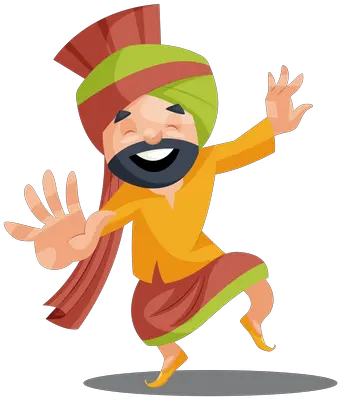  Best Premium Punjabi Man Dancing Illustration Download In Punjabi Man Vector Png Dancing Man Icon