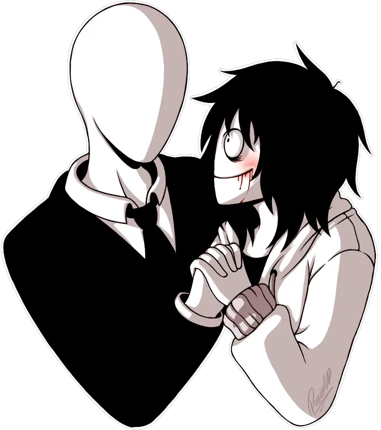  Download Slenderman X Jeff The Killer Cute Jeff The Killer Creepypasta Jeff The Killer Png Slender Man Transparent