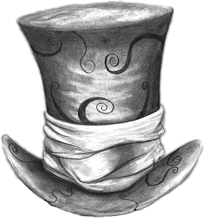  Mad Hatter Hat Love It Alice In Wonderland Mad Hatter Drawing Png Mad Hatter Hat Png