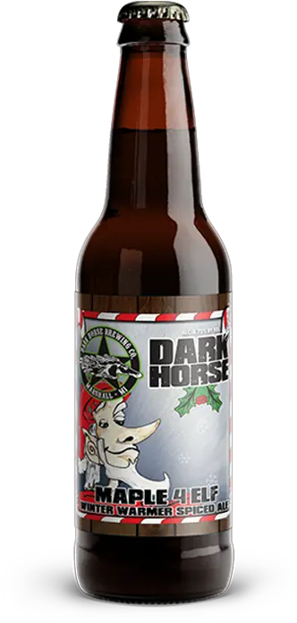  4 Elf Winter Warmer Ale U2014 Dark Horse Brewing Co Dark Horse Raspberry Ale Png Beer Bottles Png